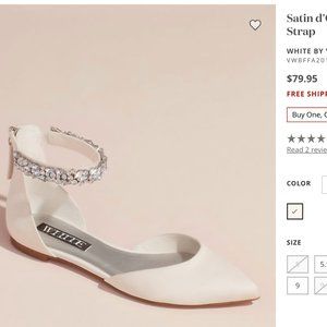 NEW: Satin d'Orsay Flat with Embellished Ankle Str